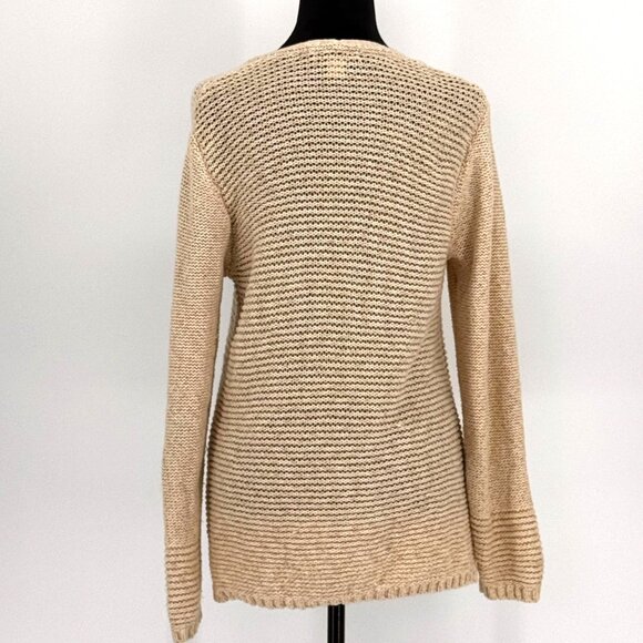 Coldwater Creek Cardigan Sweater Womens S Beige Knit 3D Knit Cottage Granny Core - Picture 8 of 8